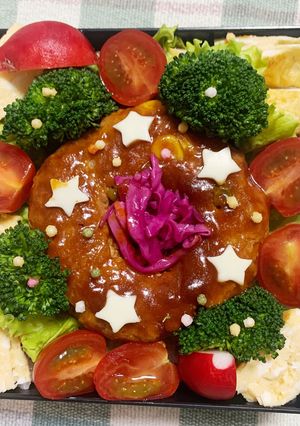 12/9ﾖｯﾁｬﾝ☆煮込みハンバーグ弁当-レシピのメイン写真