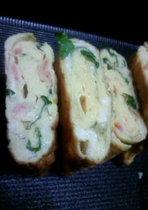 3色卵焼き（小えび･大葉)-レシピのメイン写真