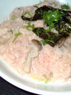 糸こんにゃくdeほんわか明太子スパゲティー-レシピのメイン写真
