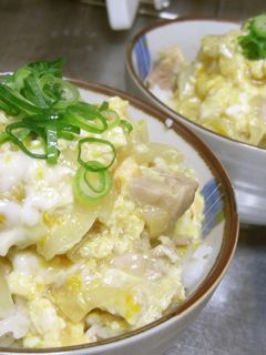 フライパンで簡単!めんつゆで親子丼!-レシピのメイン写真