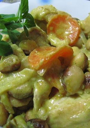 とりむね肉と豆のココナッツカレー煮-レシピのメイン写真