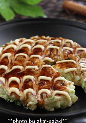 はんぺんがつなぎの　ふわふわお好み焼き-レシピのメイン写真