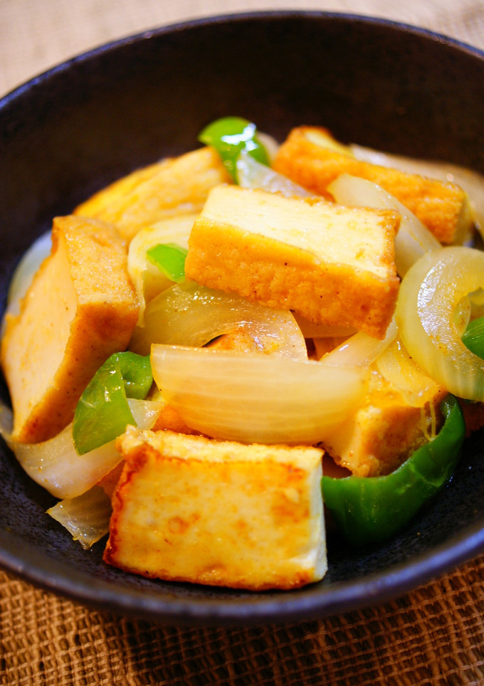 厚揚げと野菜のカレー風味炒め-レシピのメイン写真