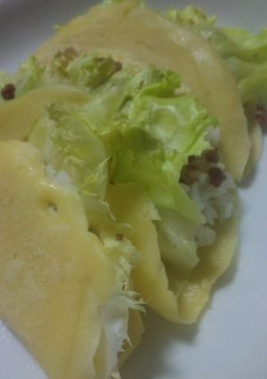 美味♪挽き肉とレタスのライスバーガー-レシピのメイン写真