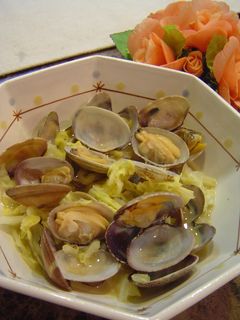 あさりとキャベツのめんつゆ酒蒸し♪-レシピのメイン写真