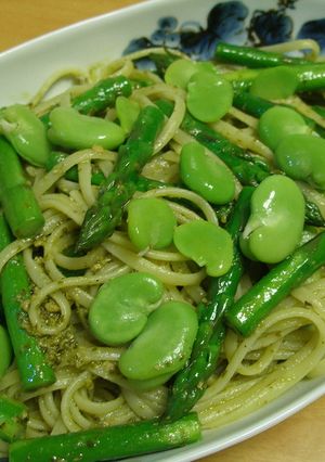 そら豆とアスパラガスのパスタ-レシピのメイン写真