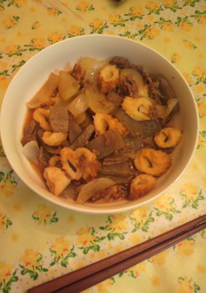 挽き肉とちく玉こんにゃくの甘辛煮-レシピのメイン写真