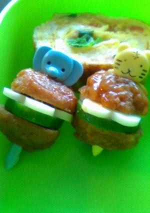 ミートボールサンド『キャラ弁に♪』-レシピのメイン写真