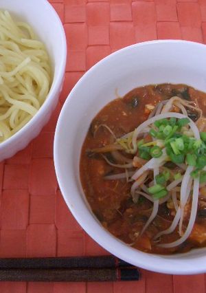 野菜ジュースで坦々つけ麺-レシピのメイン写真