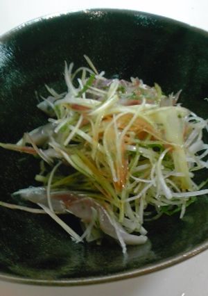 爽やか～♪アジと香味野菜の酢味噌和え-レシピのメイン写真