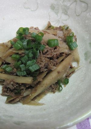 ごぼうとお肉の甘煮-レシピのメイン写真