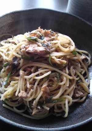 ツナと大葉の和風ペペロンチーノ-レシピのメイン写真