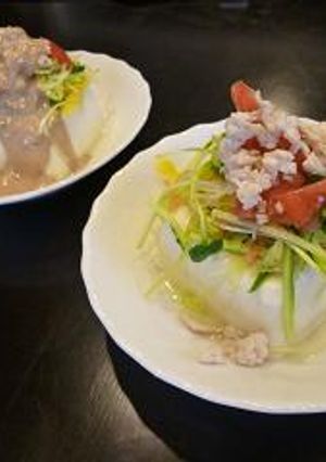 濃厚ごまドレッシングで♬豆腐サラダ-レシピのメイン写真