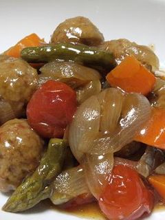 市販の肉団子で甘酢炒め-レシピのメイン写真