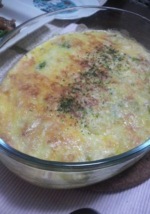 超簡単！キャベツのエッグチーズ焼き-レシピのメイン写真