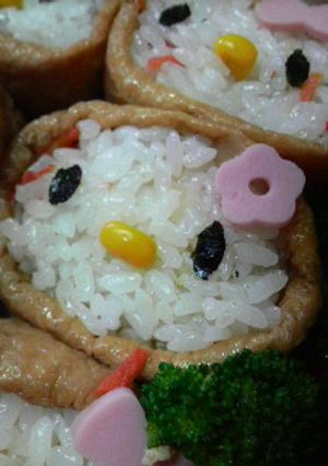 キャラ弁＋キティいなり+-レシピのメイン写真
