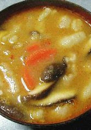 鶏皮キムチ汁-レシピのメイン写真