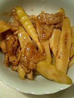 お弁当にたけのこ豚バラ炒め-レシピのメイン写真