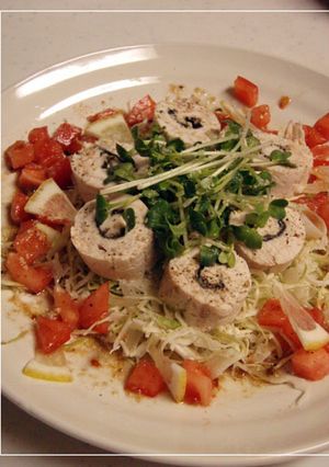 ささみの海苔チーズロール♪サラダ風-レシピのメイン写真