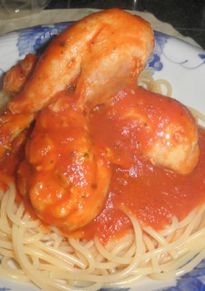 鶏ドラムスティックのスパゲッティソース煮-レシピのメイン写真