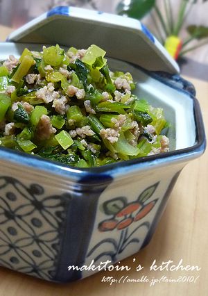 かぶの葉っぱとひき肉のふりかけ-レシピのメイン写真