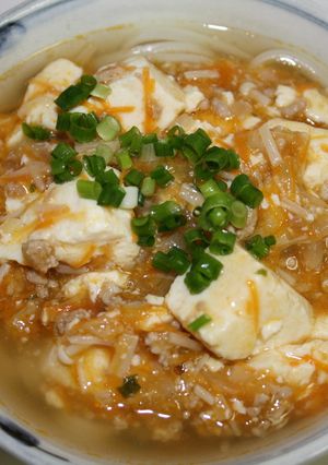 麻婆豆腐の翌日は☆マーボーうどん♪♪-レシピのメイン写真