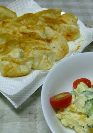 一度に２品☆簡単ポテト餃子＆ポテトサラダ-レシピのメイン写真