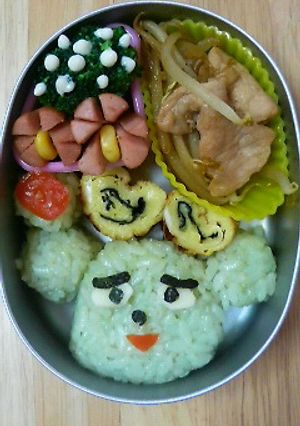 キャラ弁☆超簡単♪サボさん弁当-レシピのメイン写真