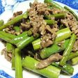 アスパラと牛肉のオイスター炒め