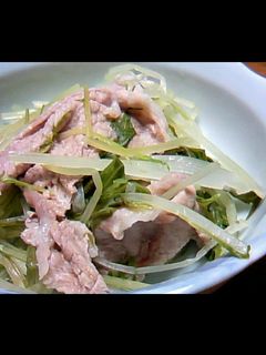 簡単すぎる!水菜と豚肉の酒蒸し-レシピのメイン写真