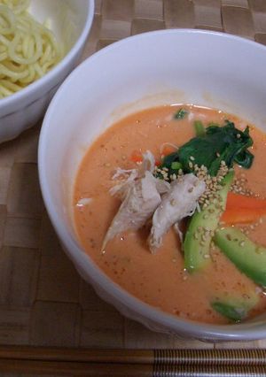 野菜ジュースで冷やし豆乳つけ麺-レシピのメイン写真