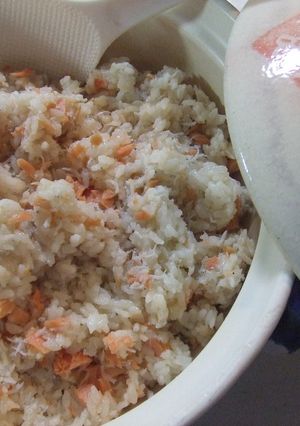 しじみ汁で鮭・しらす炊き込みご飯-レシピのメイン写真
