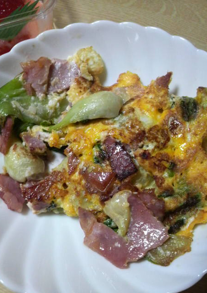 ベーコンと青梗菜の玉子焼き-レシピのメイン写真