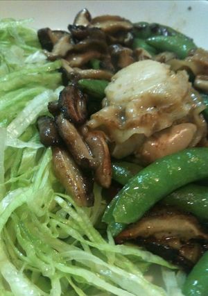 スナックえんどう帆立椎茸バター炒め-レシピのメイン写真