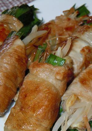 肉巻きニラもやし-レシピのメイン写真