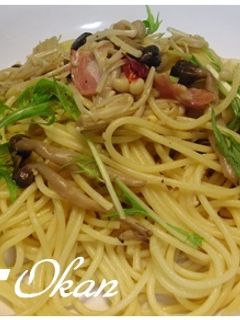 キノコたっぷりスパゲティ-レシピのメイン写真