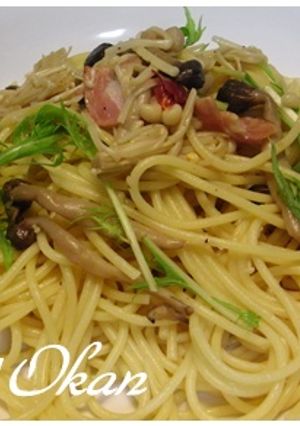 キノコたっぷりスパゲティ-レシピのメイン写真