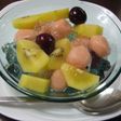 トマト入り白玉とジュレのデザート