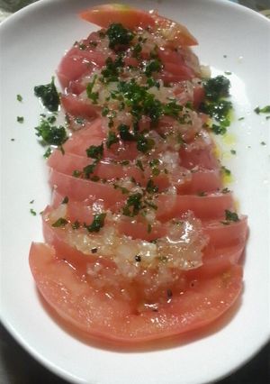 美味しすぎ♪トマトだけサラダ-レシピのメイン写真