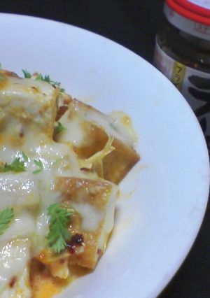 簡単♪食べるラー油で厚揚げのチーズ焼き♡-レシピのメイン写真