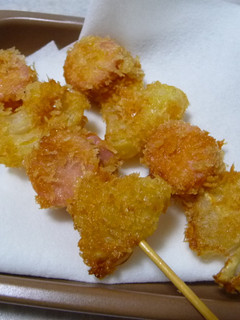 魚肉ソーセージと玉ねぎの串揚げ-レシピのメイン写真
