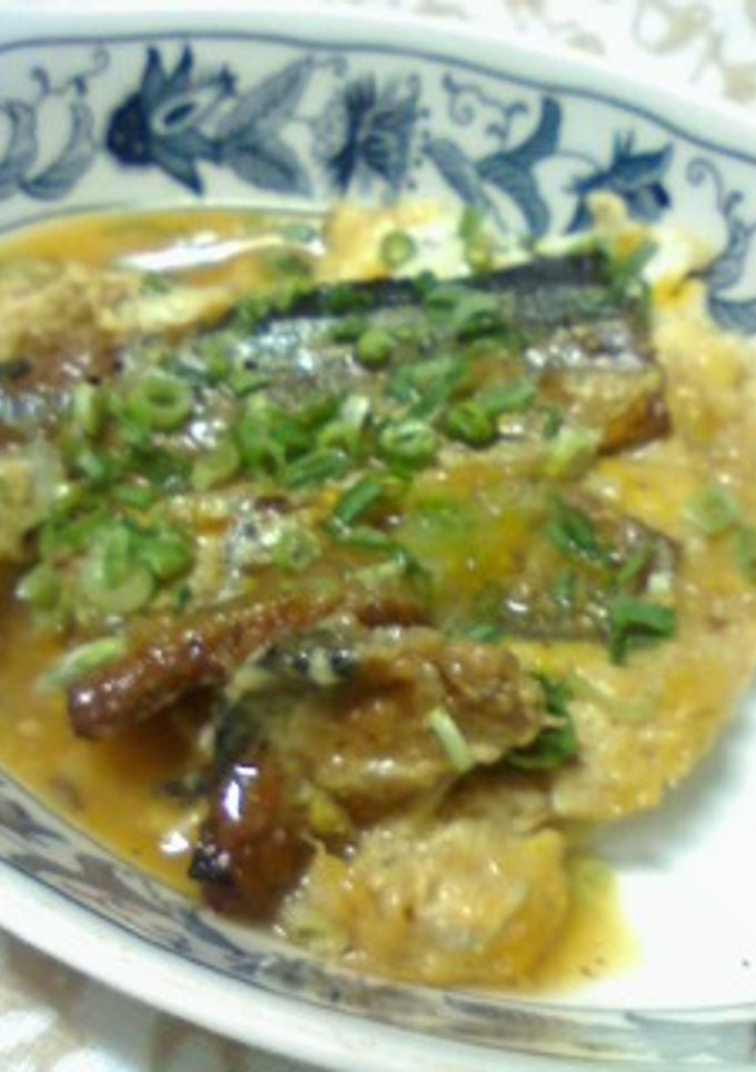 さんまの蒲焼きを卵とじにしました☆-レシピのメイン写真