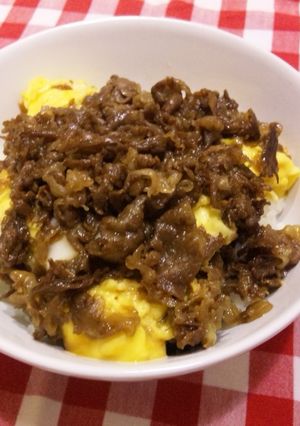 ★とろ～り卵の牛肉甘辛丼★-レシピのメイン写真