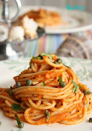 焼きトマトのクリーミーチーズパスタ-レシピのメイン写真