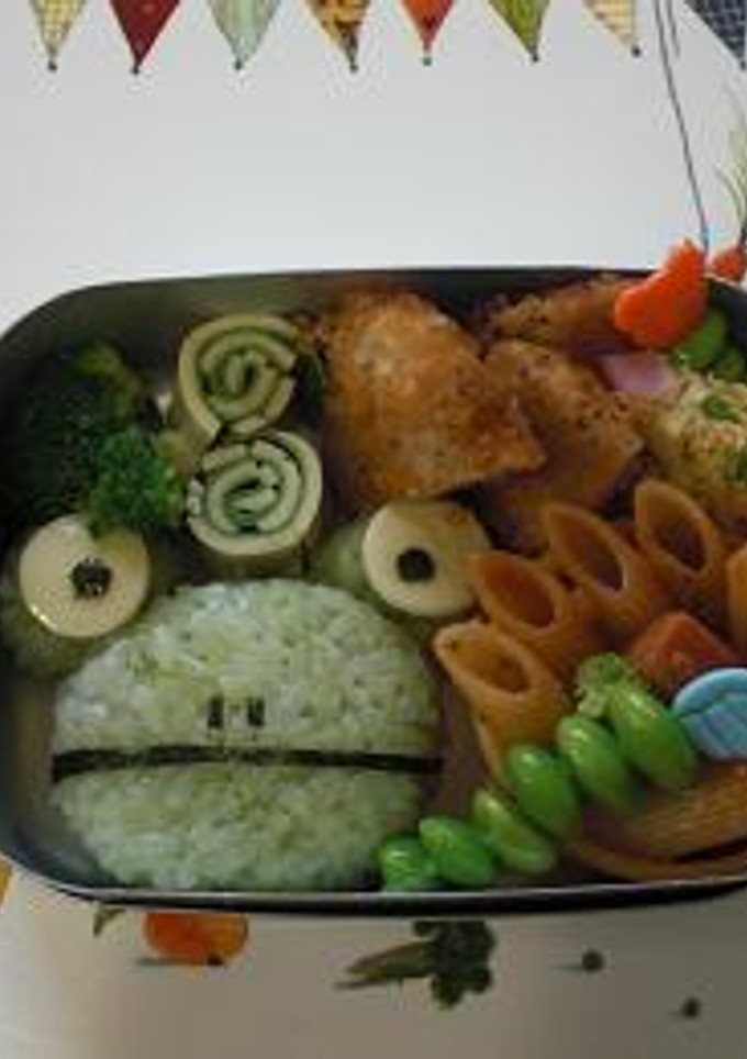 簡単　カエルのお弁当　キャラ弁-レシピのメイン写真