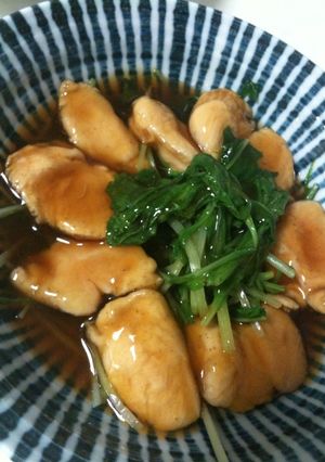 Diet☆ササミと青菜の葛煮-レシピのメイン写真