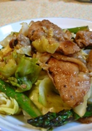 豚ももとキャベツの生姜焼き-レシピのメイン写真