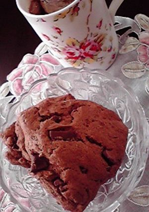 ホットケーキミックスがチョコスコーンに-レシピのメイン写真