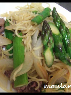 アスパラと新玉ねぎの塩系焼きそば-レシピのメイン写真