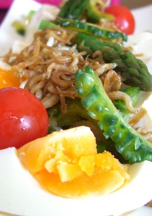 ゴーヤ豆腐サラダ♪しらすドレッシング-レシピのメイン写真